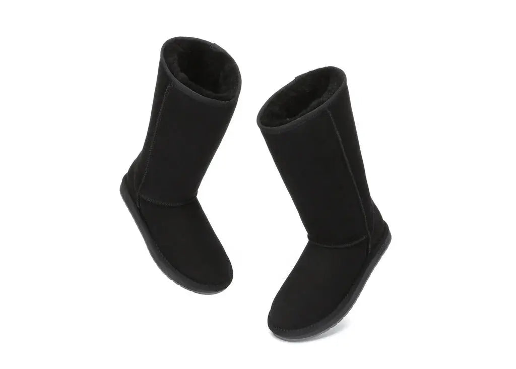 AUSTRALIAN SHEPHERD® Boots Double Face Sheepskin Wool Tall Classic Women Men InflSelection