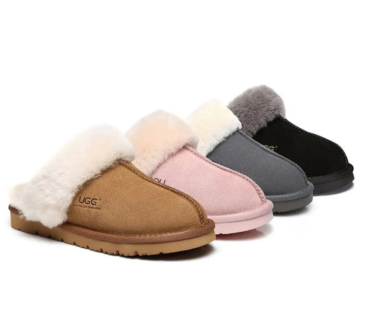 AUSTRALIAN SHEPHERD® UGG Slippers Sheepskin Wool Scuff Muffin InflSelection