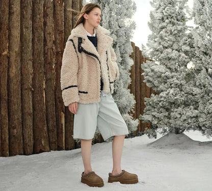 AUSTRALIAN SHEPHERD® UGG Slippers Sheepskin Wool Ankle Platform Tazzy Tay - InflSelection 