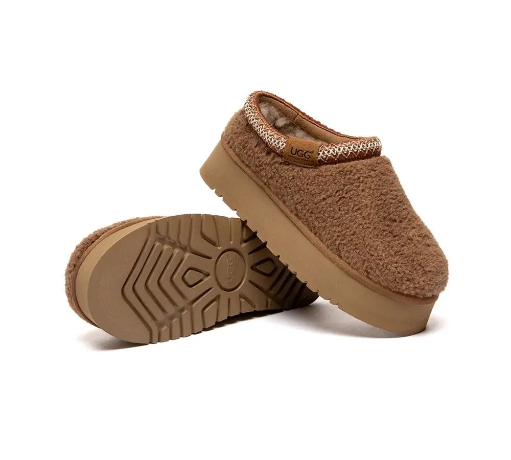 AUSTRALIAN SHEPHERD® UGG Slippers Sheepskin Wool Ankle Platform Tayla InflSelection