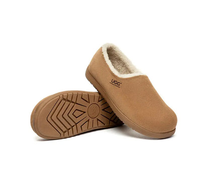 AUSTRALIAN SHEPHERD® Boots  Slippers Men Sheepskin Wool Ankle Clog Large Size Brett InflSelection