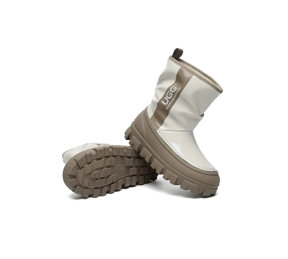 AUSTRALIAN SHEPHERD® UGG Boots Women Sheepskin Wool Waterproof Chunky Wren - InflSelection 