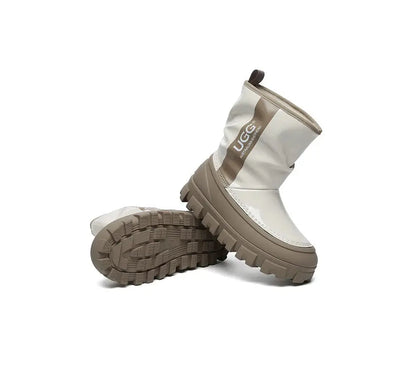 AUSTRALIAN SHEPHERD® UGG Boots Women Sheepskin Wool Waterproof Chunky Wren - InflSelection 