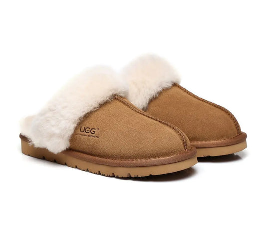 AUSTRALIAN SHEPHERD® UGG Slippers Sheepskin Wool Scuff Muffin InflSelection